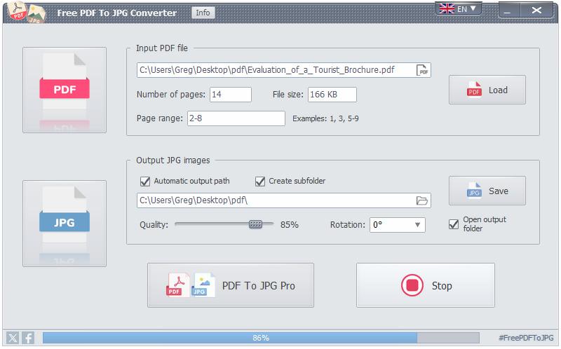 Free PDF To JPG Converter - Processus de conversion de PDF en JPG