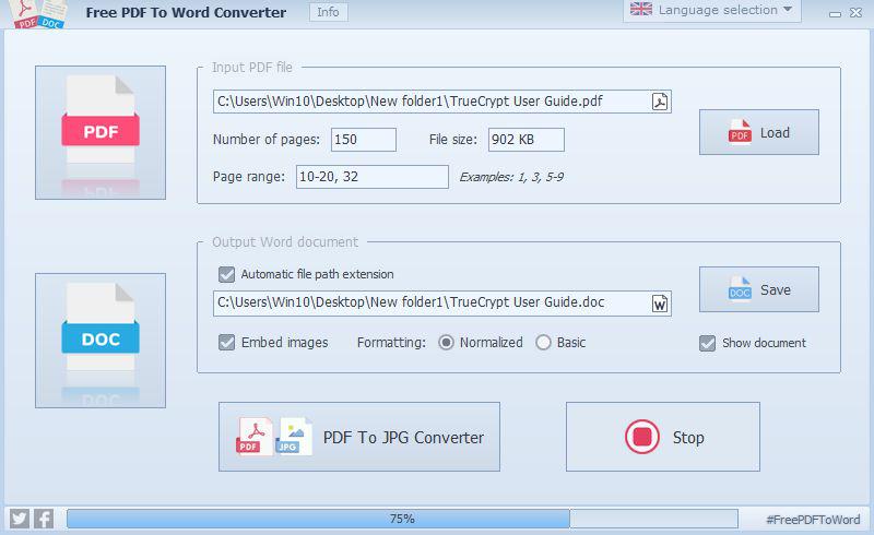 Free PDF To Word Converter - Processo de conversão de documentos PDF para Word